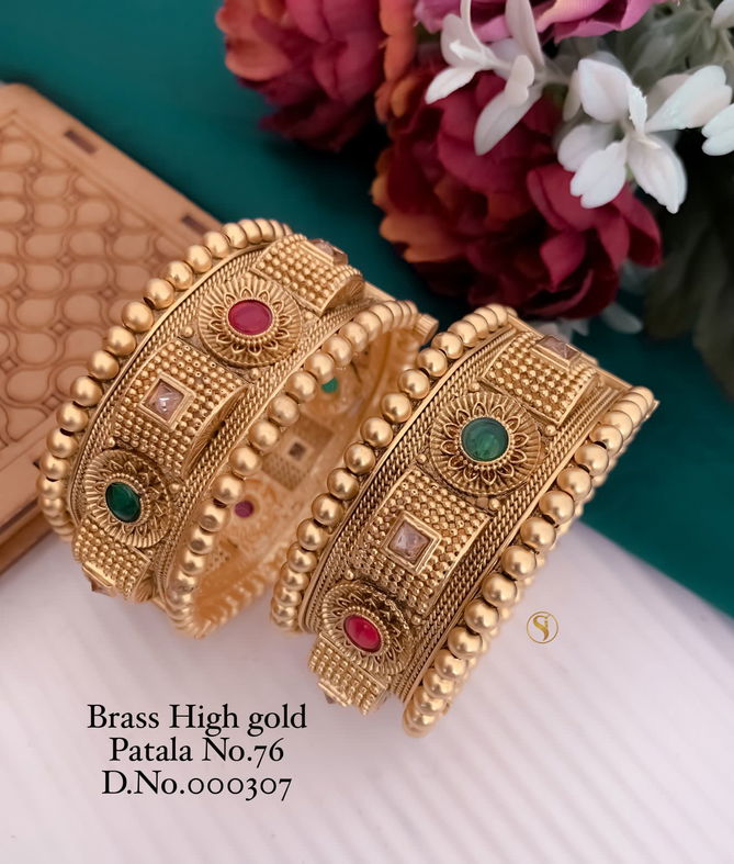 762 BH Bridal Wear Brass High Gold Patala Wholesale Shop In Surat
